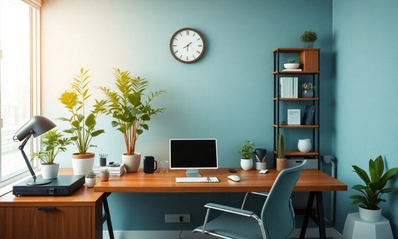feng shui im buro schreibtisch farben deko rit