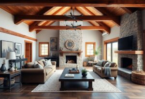 Moderner Landhausstil im Wohnzimmer: Ideen und Tipps