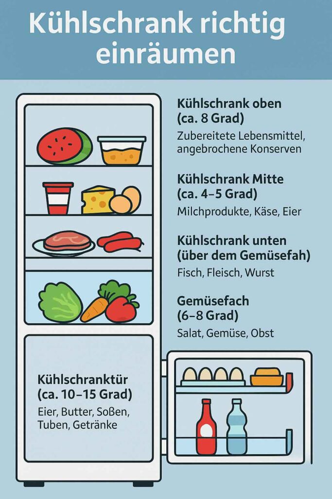 Kühlschrank richtig einräumen Bild