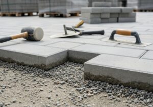 Wie viel Splitt unter Pflaster bei Pflasterarbeiten?