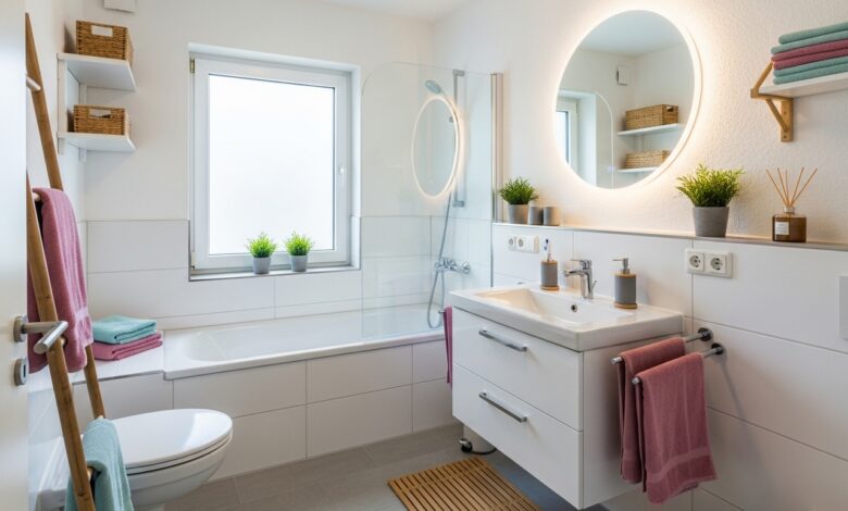 Badezimmer der Mietwohnung verschönern