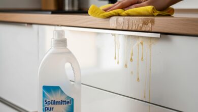 Fett auf Küchenmöbeln entfernen