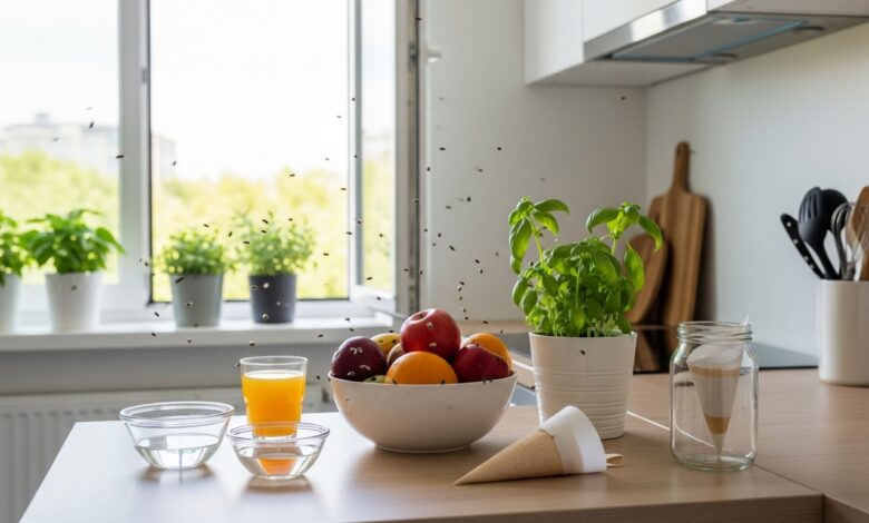 Kleine Fliegen in der Wohnung vertreiben