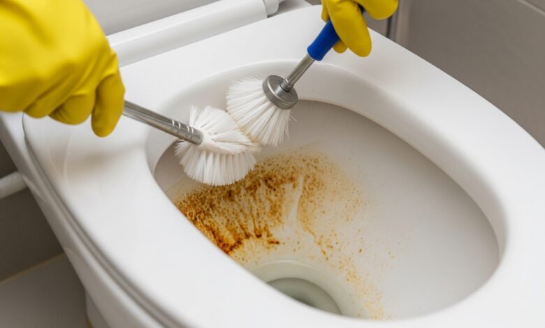 Braune WC-Ablagerungen entfernen