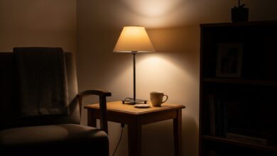 Gemuetliches Licht mit nur einer Lampe