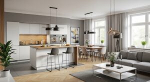 Wie kann man Küche und Wohnzimmer optisch trennen?