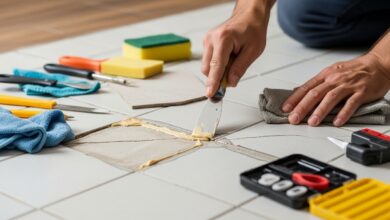 Risse in Fliesen richtig reparieren - So geht's