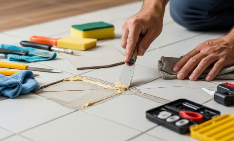 Risse in Fliesen richtig reparieren - So geht's