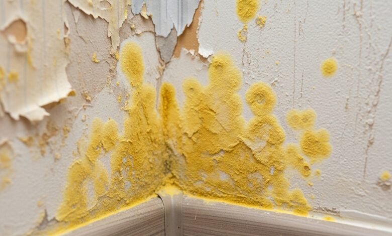 Gelber Schimmel an der Wand - Was tun?