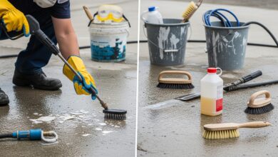 Farbe von Beton entfernen