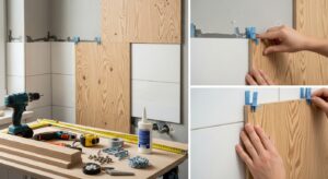 Fliesen neu verkleiden mit Multiplexplatten