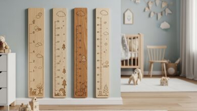 Holzmesslatten fürs Kinderzimmer