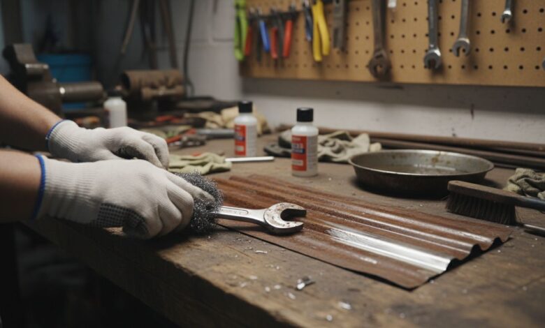 Oxidiertes Metall reinigen