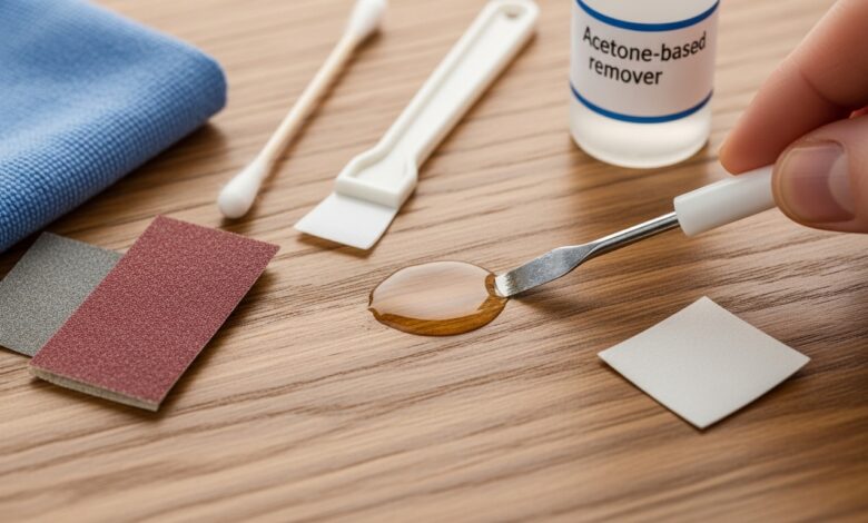 Sekundenkleber von Holz entfernen