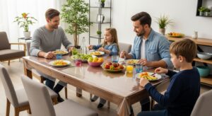 Tischfolie nach Maß für Familien