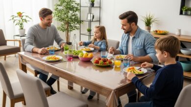 Tischfolie nach Maß für Familien