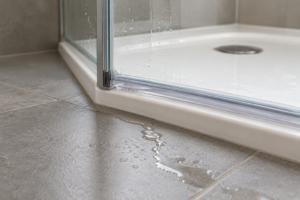 Dusche undicht: Woher kommt das Wasser und was hilft? [Bildinhalt mit KI erstellt]
